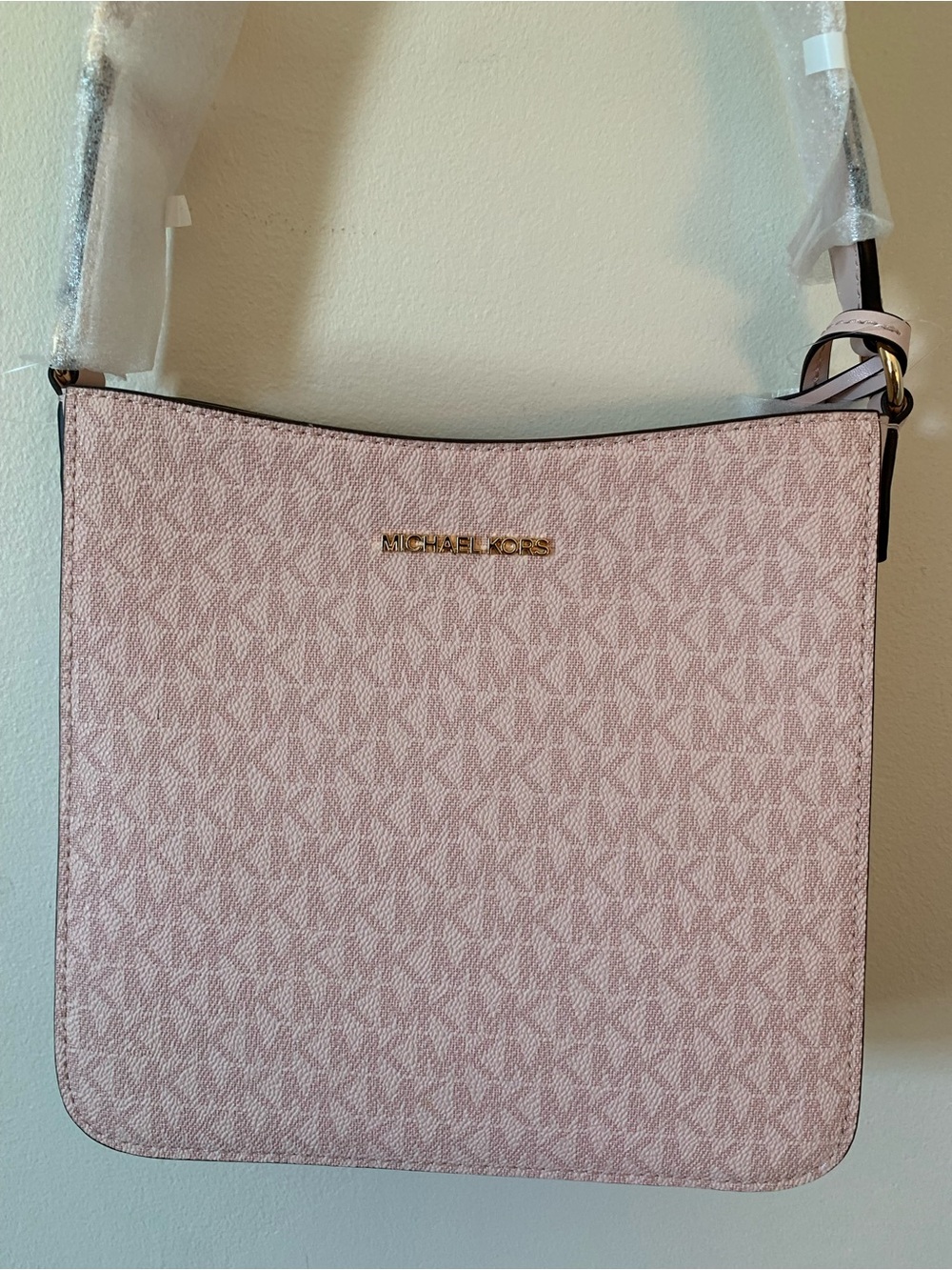 MICHAEL KORS Blush Pink Signature Crossbody Shoulder Bag